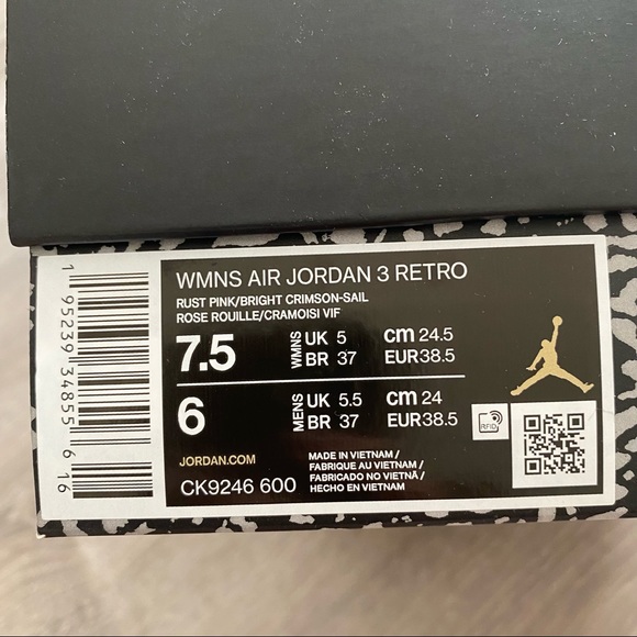 SOLD Jordan 3 Retro “Rust Pink” - Picture 8 of 10